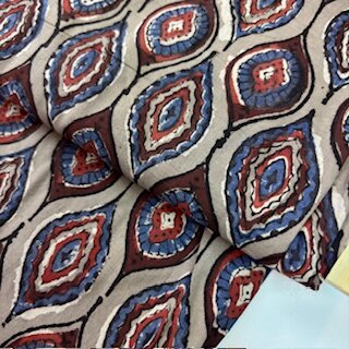 indischer blockprint baumwollstoff indigo