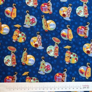 Japanese Women on blue