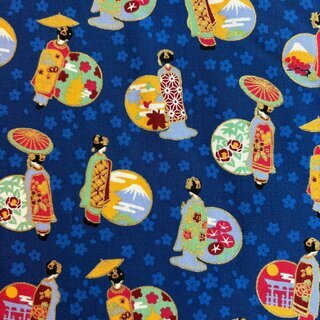 Japanese Women on blue