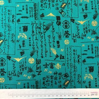 Japanese Signs on turquoise
