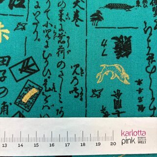 Japanese Signs on turquoise