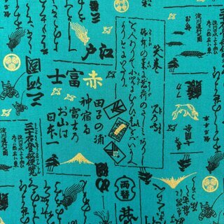 Japanese Signs on turquoise