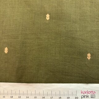 Indischer Jacquardstoff Golden drops on green