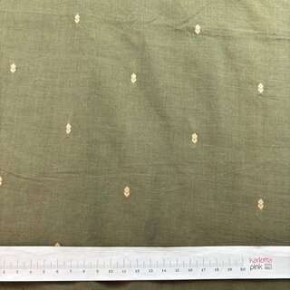 Indischer Jacquardstoff Golden drops on green