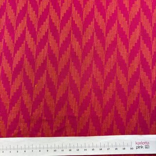 Indischer Jacquardstoff Zigzag pink orang