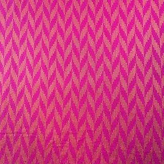 Indischer Jacquardstoff Zigzag pink orang