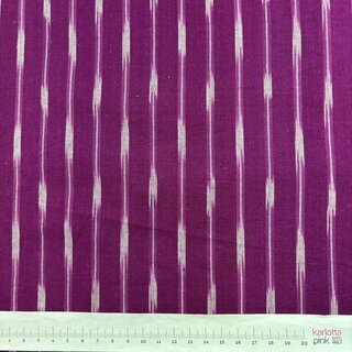 IKAT Baumwollstoff White on magenta