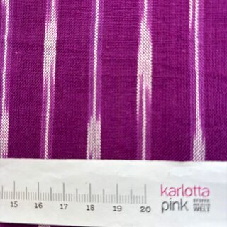IKAT Baumwollstoff White on magenta