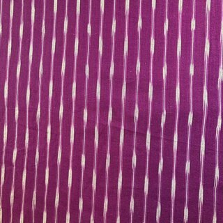 IKAT Baumwollstoff White on magenta