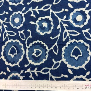 Blockprint INDIGO Flower