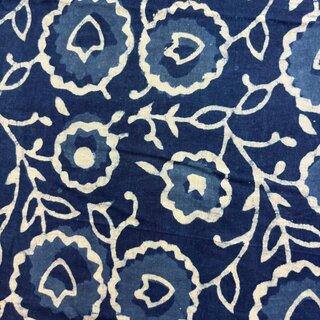 Blockprint INDIGO Flower