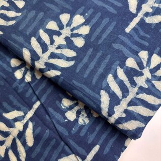 indischer blockprint baumwollstoff indigo