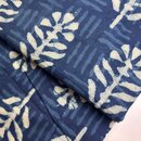 indischer blockprint baumwollstoff indigo