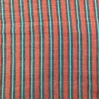 Handloom Stripes red turquoise