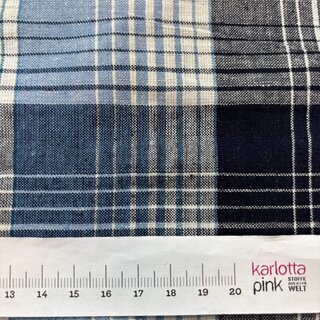 Handloom Karo blue white black